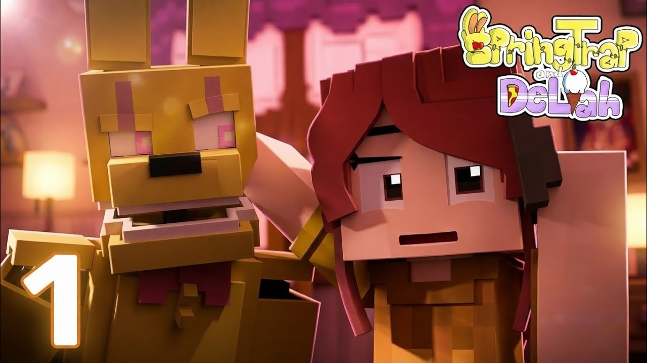 Спрингтрап и Делия (РЕМЕЙК) Часть 1 - FNAF Minecraft Animation