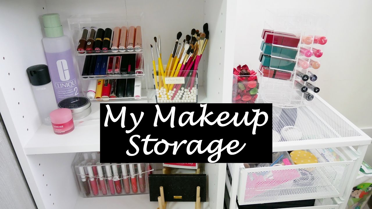 我的彩妝收納 | 淘寶、IKEA、大創壓克力收納 | My Makeup Collection & Storage 2017