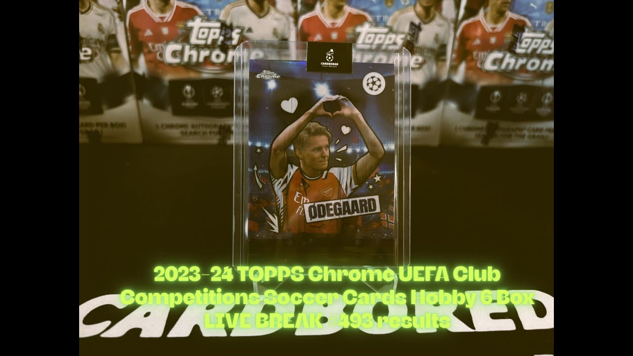 2023-24 TOPPS Chrome UEFA Club Competitions Soccer Cards Hobby 6 Box LIVE BREAK #493 results
