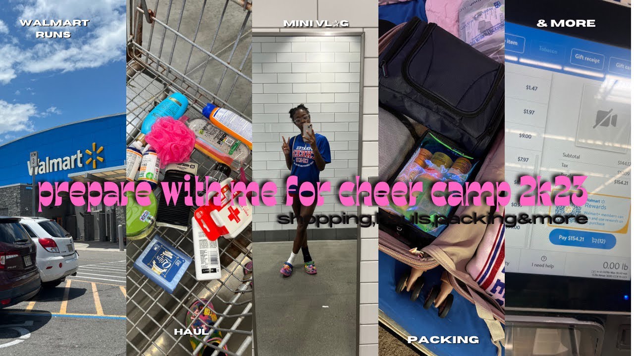 prepare with me for uca cheer camp 2k23|shopping+hauls+packing+more|kiyaarayee🤸🏽‍♀️|