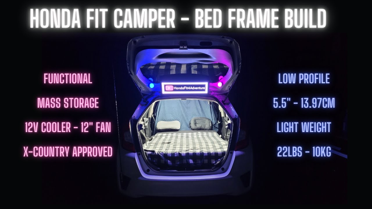 Honda Fit Jazz Camper — сборный каркас для кемпинга на колёсах — протестирован в условиях бездоро...