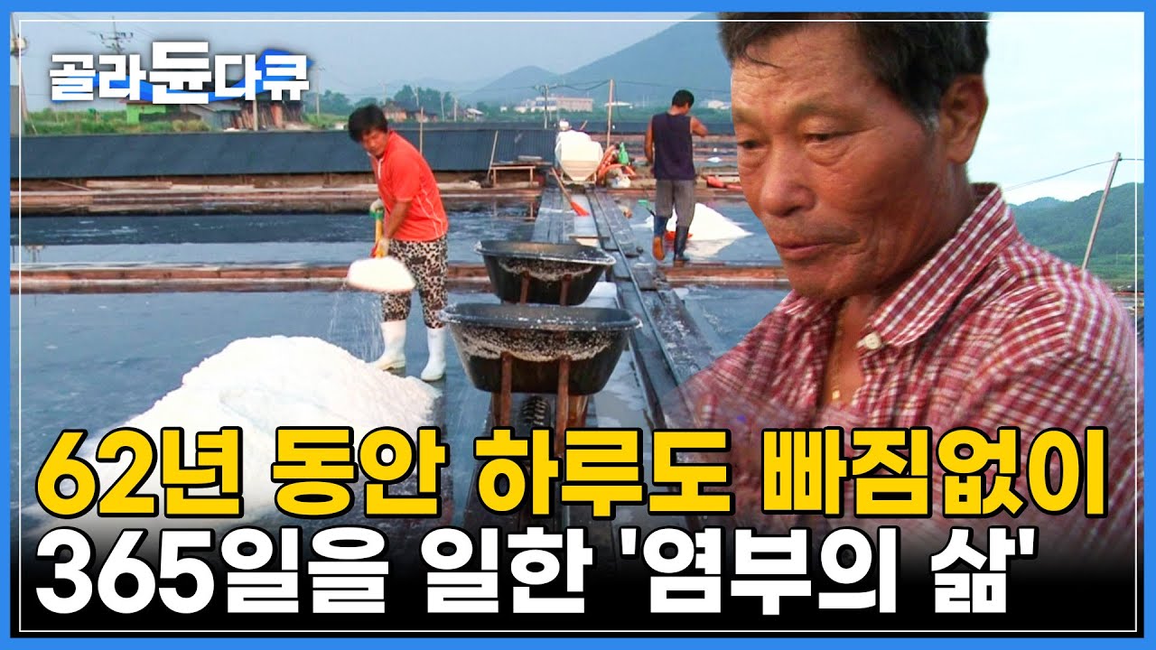 매일 새벽 세시에 일어나서 일을 시작하는 염전 노동자들 | 2500톤을 생산하는 고강도 노동의 현장 | 극한직업 | #골라듄다큐