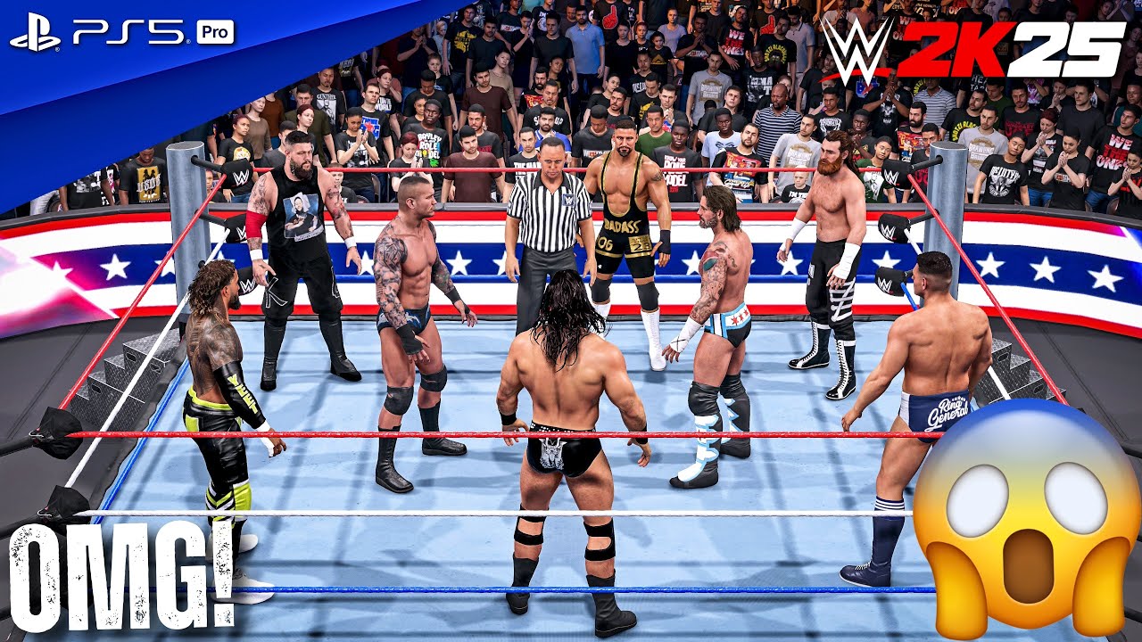 WWE 2K25 - Матч на выбывание с участием 8 человек за титул чемпиона мира в тяжелом весе WWE на Wr...
