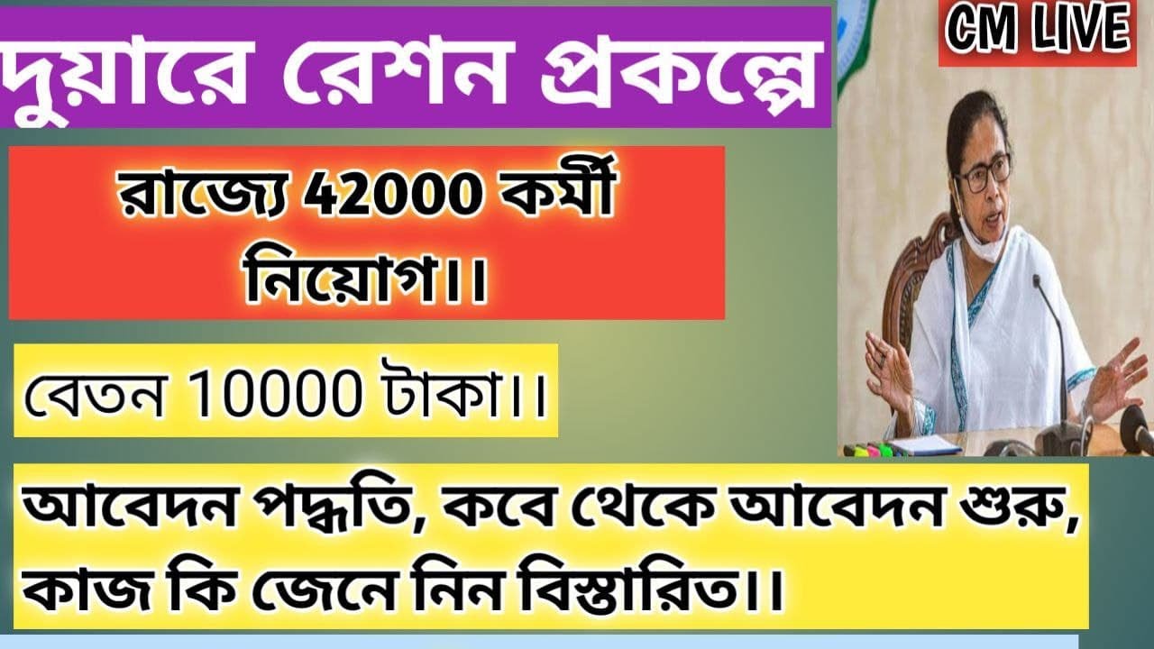 WB DUARE RATION RECRUITMENT 2021/DUARE RATION ONLINE APPLY