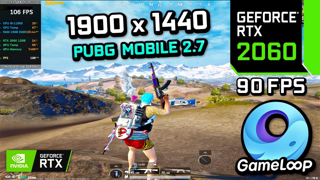 PUBG MOBILE 2.7 | RTX 2060 12GB + i5-11500 | 90 FPS IPAD VIEW GAMELOOP EMULATOR (1440p)