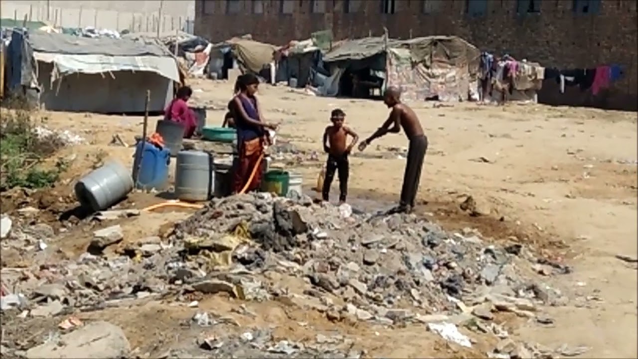 AS IT IS - POOR CHILDREN ENJOYING BATH IN OPEN