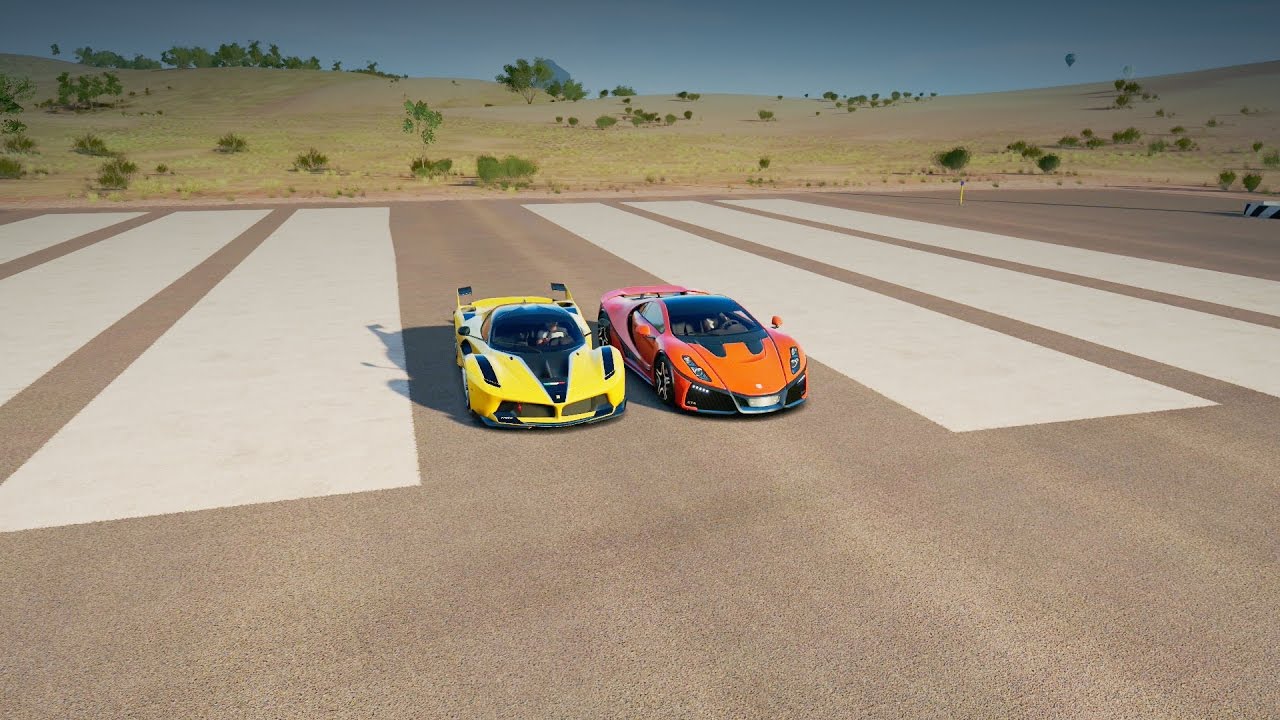 Ferrari FXX K vs GTA Spano Drag Race! Forza Horizon 3