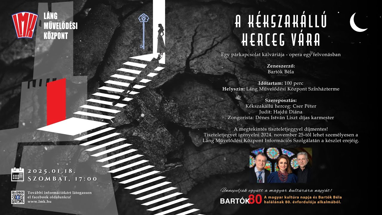 Bartók Béla: A kékszakállú herceg vára opera 2025. január 18.