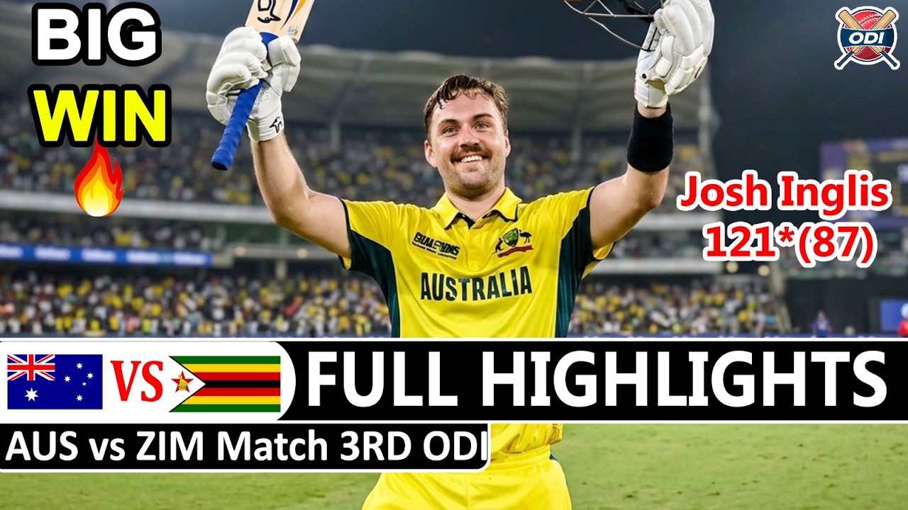 Australia Vs Zimbabwe 3rd Odi Match Full Highlights 2026 | AUS VS ZIM