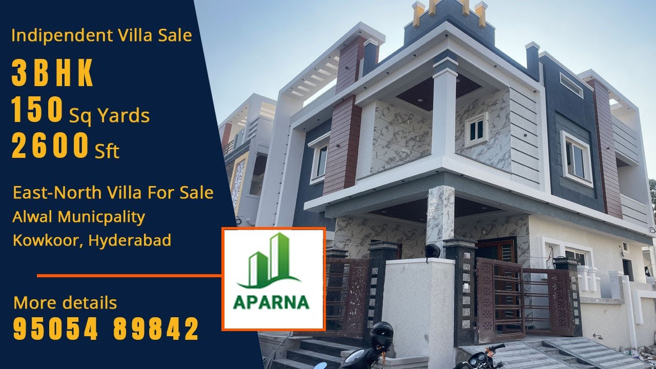 Video No.065 | East-North Corner Face 150 Square yards Duplex 3 bed rooms, Kowkoor, Hyderabad.