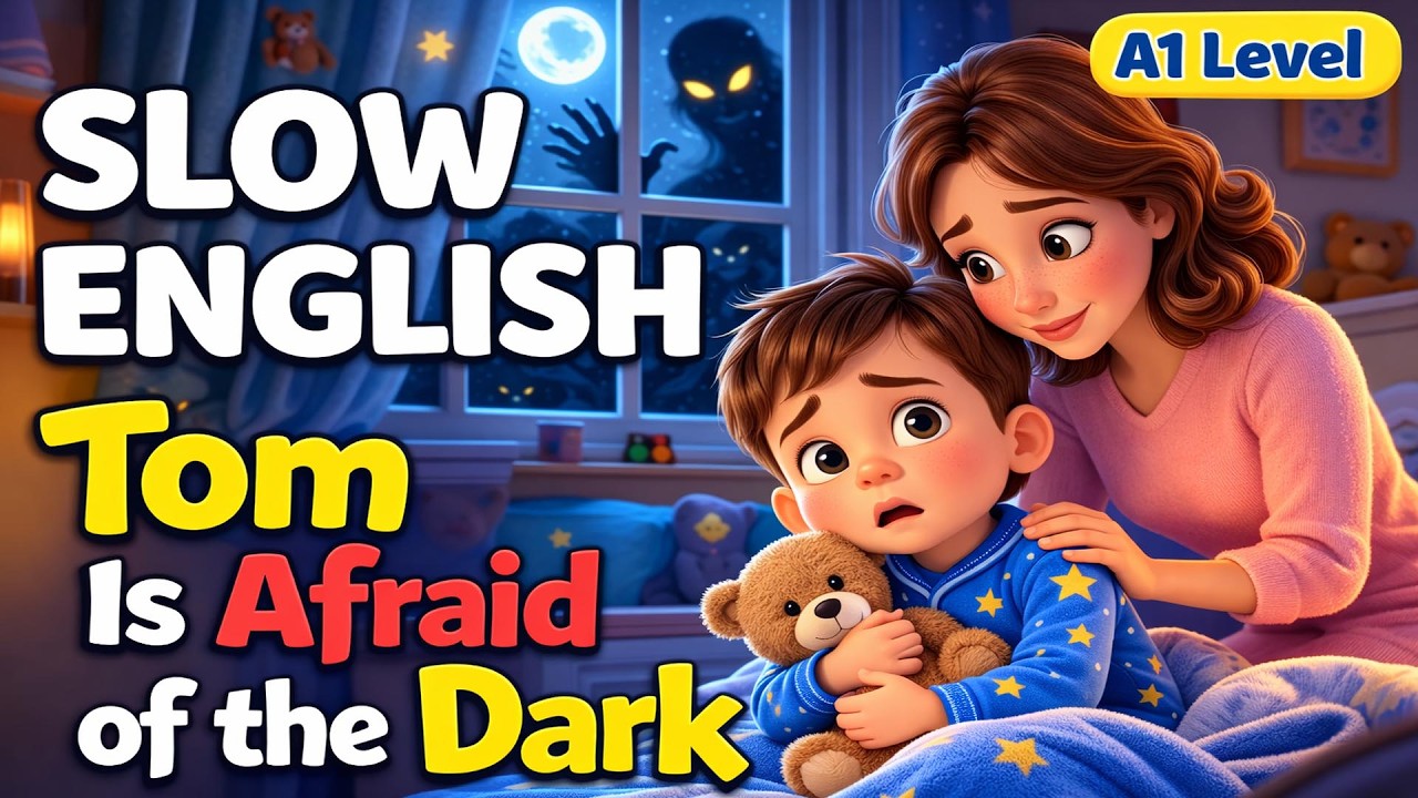Tom Is Afraid of the Dark 🌙 | Easy English Story for Beginners (A1 Listening)