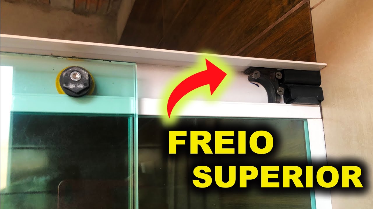 Como colocar freio superior em box de vidro temperado
