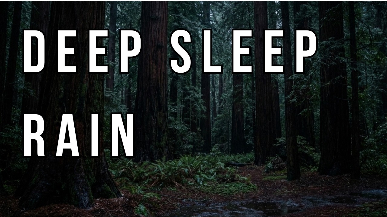 Deep Sleep Rain Sounds 🌧️ Gentle Rain in a Dark Pine Forest | Peaceful Night Ambience