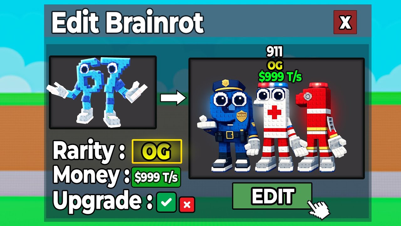 Steal a Brainrot, But You Can EDIT Everything!