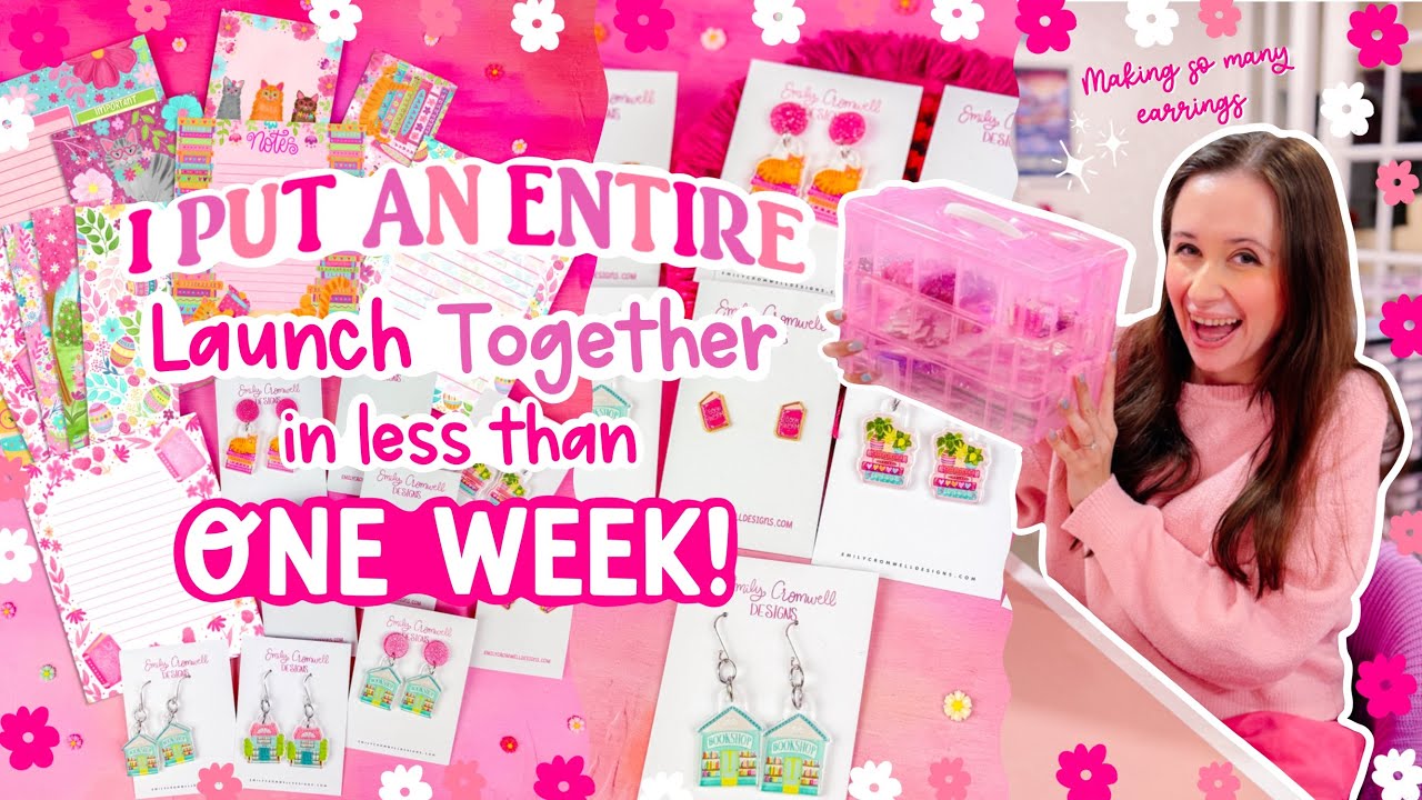 Putting Together a Launch in Just One Week! 🩷 Making Earrings, Packing Grab Bags and Launch Prep ✨