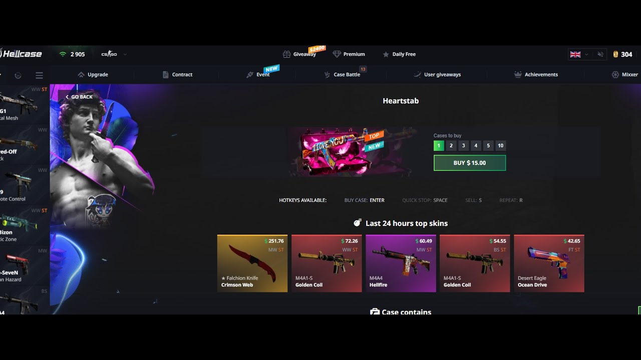 SVENSK CASE ÖPPNING! PÅ HELLCASE.COM *GIVEAWAY*