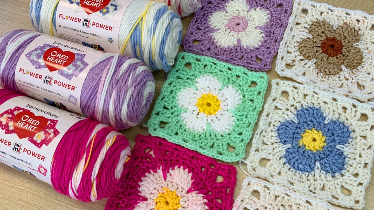 Red Heart Flower Power Yarn! (Yarn Swatches) Everything You Should Know Before Buying #redheartyarn