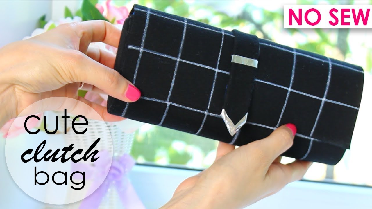 DIY PURSE BAG FAST | Woman Clutch Wallet Idea No Sew Tutorial 2018