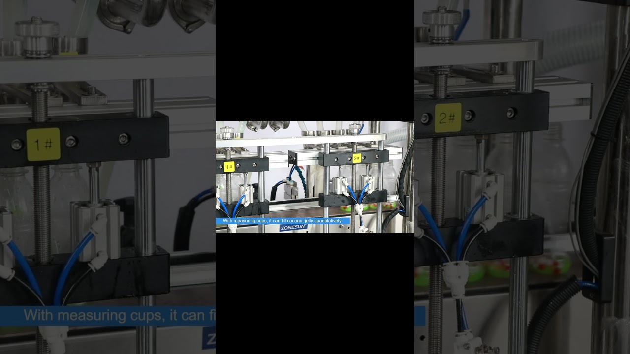 ZONESUN ZS-FAL180F7 Full Automatic Servo Coconut Jelly Drink Bottles Filling Capping Machine