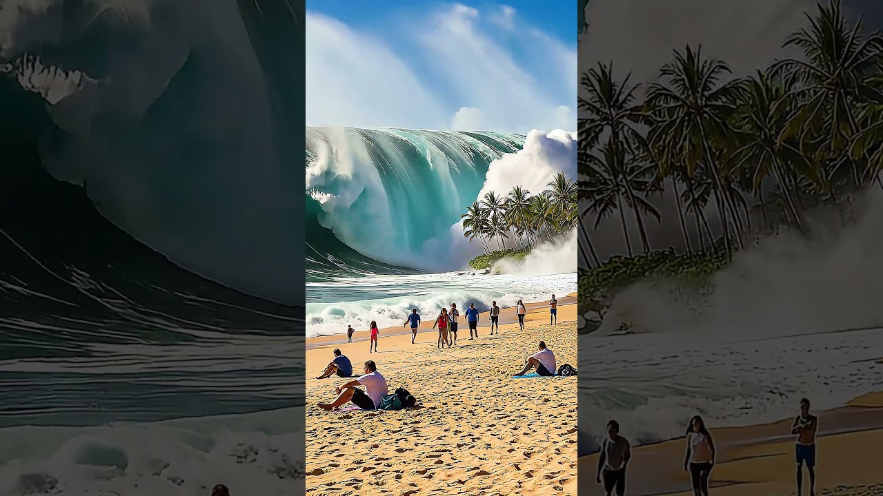 🌊 Tsunami Slams the Beachfront Without Warning 🌊