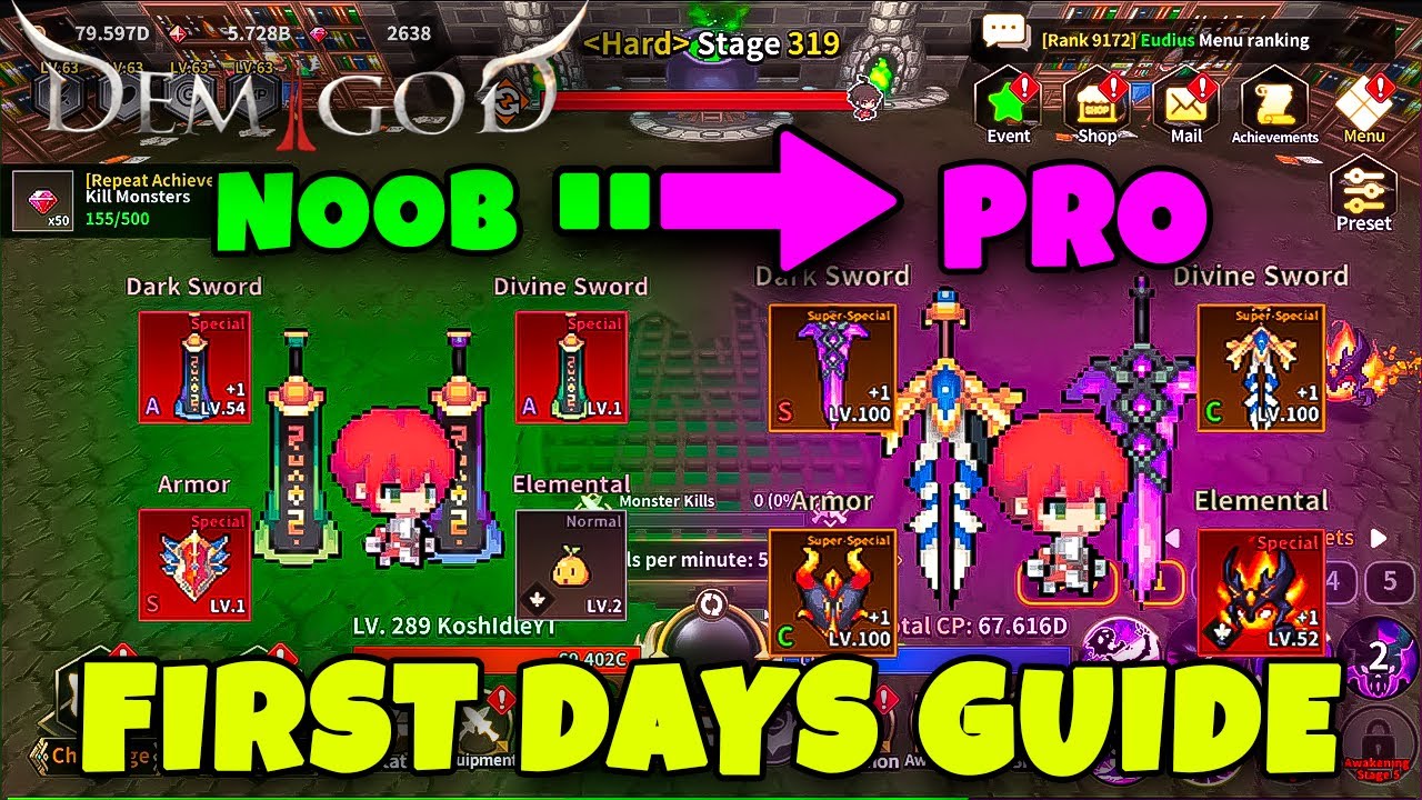 COMPLEX FIRST DAYS GUIDE  //  DEMIGOD IDLE
