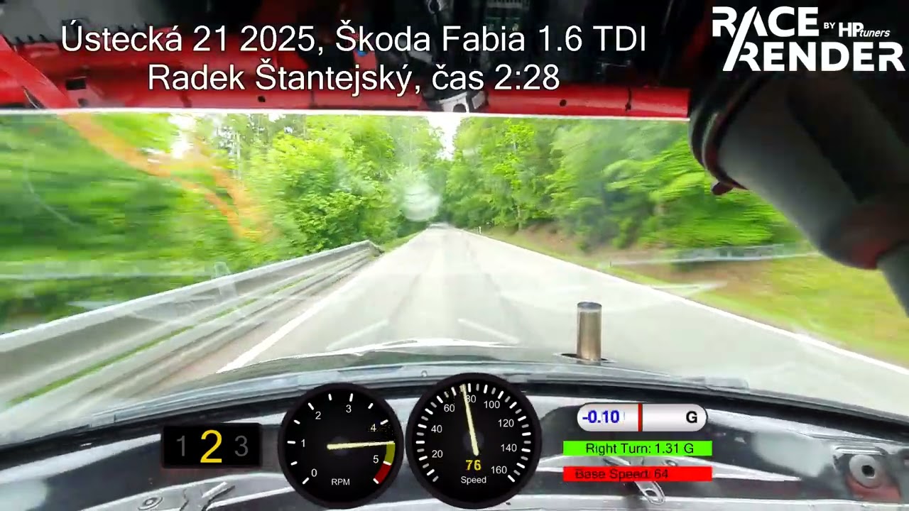 Ústecká 21 2025 - Škoda Fabia 1.6 TDI, Radek Štantejský. 2:28 - Onboard