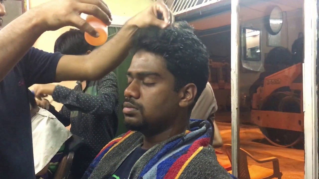 Local Street Barber Head Massage in India for $1 | ASMR