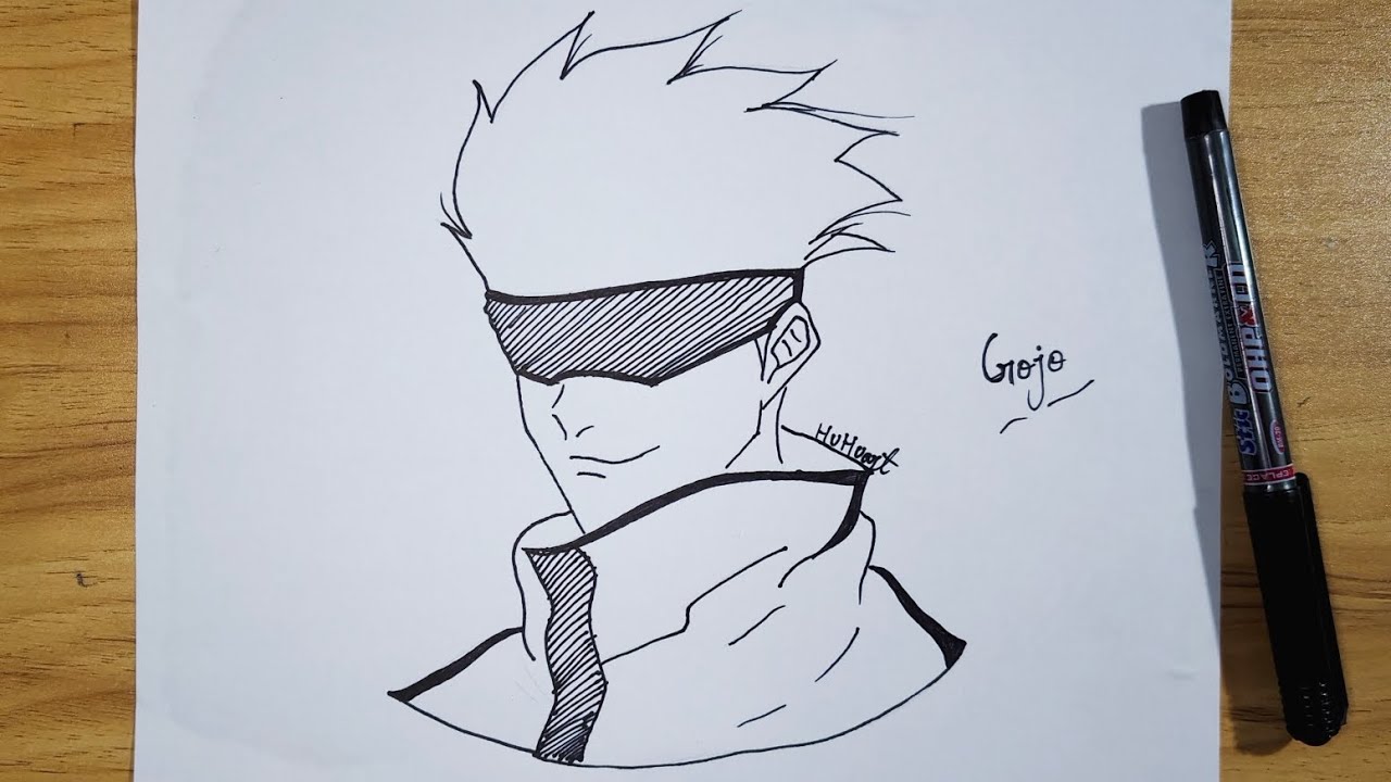 How to Draw Gojo Satoru Step by Step | Detailed Anime Art 🕶️✨