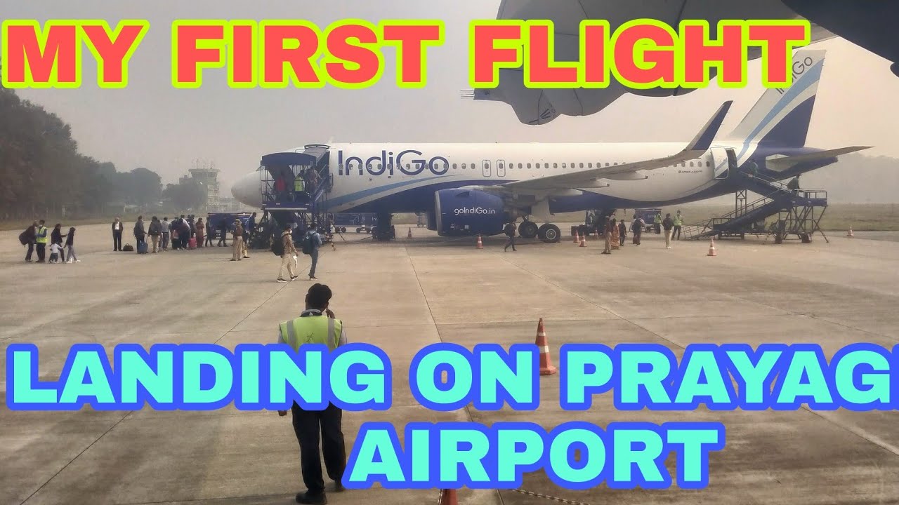 Plane landing on Prayagraj Airport.My first Flight ✈️ from Gkp to Ald.