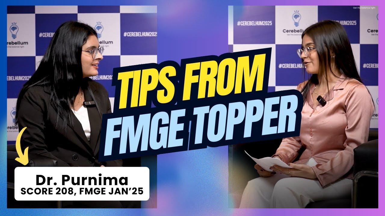 Tips From FMGE Topper | Dr. Purnima, Score -208, FMGE Jan '25.