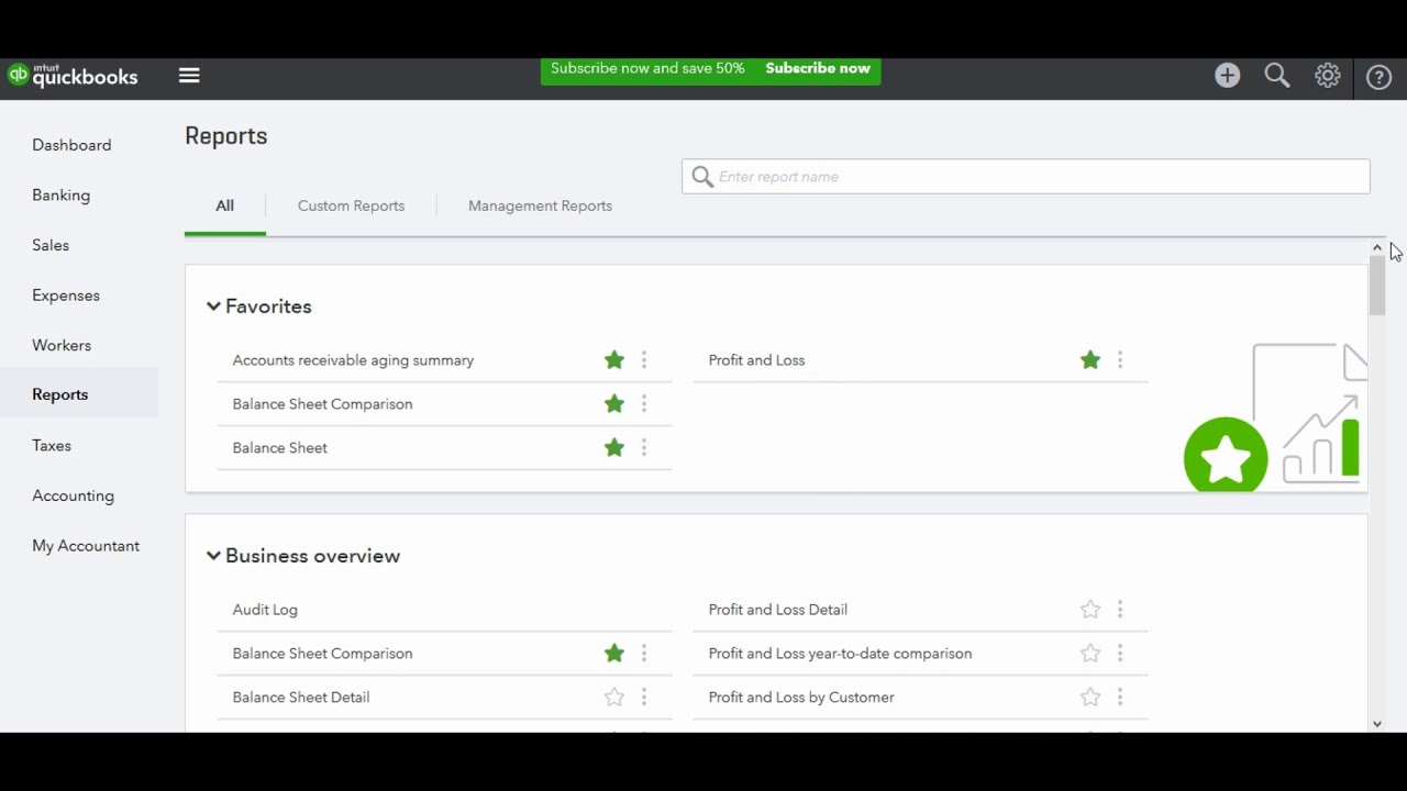 Quickbooks Online Training - Reports Center