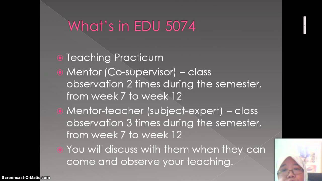 EDU 5074 Teaching Practice for PGCHETL