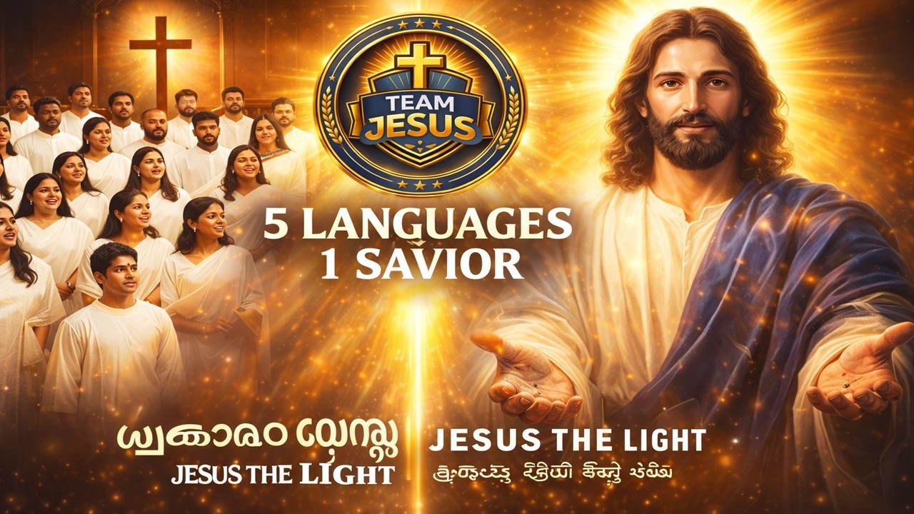 ప్రకాశం యేసయ్యా | പ്രകാശമായ യേശു | यीशु ज्योति | JESUS THE LIGHT | 5 Language Choir Song |TEAM JESUS
