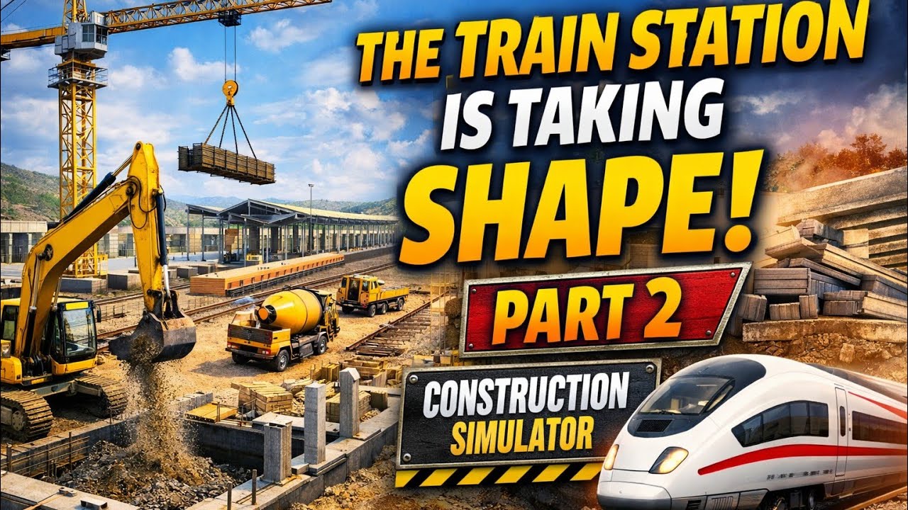 Heavy Machines Building a Train Station – Part 2 | Construction Simulator