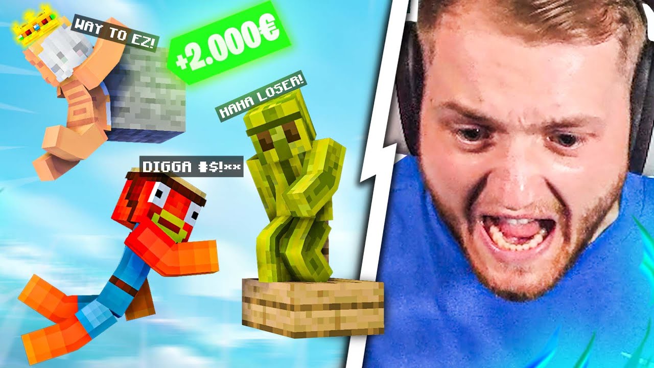 🤣😨RAGE PUR & 2.000&euro; PREISGELD f&uuml;r ONLY UP MAP in MINECRAFT! | Legend Server