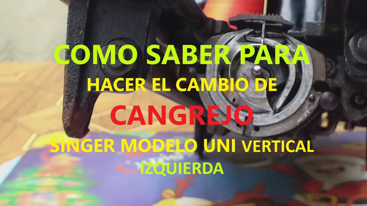 Cambio el Cangrejo Máquina de Coser SINGER modelo UNI Vertical Izquierda