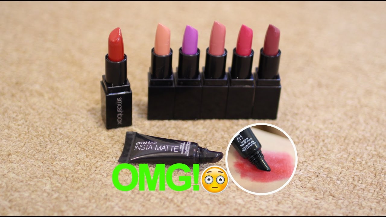 RƯ REVIEW ♡ SWATCH SON SMASHBOX LIGHT IT UP LIPSTICK - Insta Matte Transformer Bóng Sang Lì? 🎁