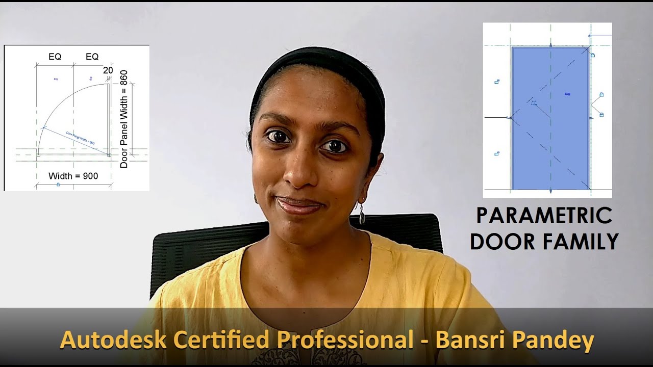 EP57 | Revit Beginner Program | Parametric Door Family Basics | Bansri Pandey