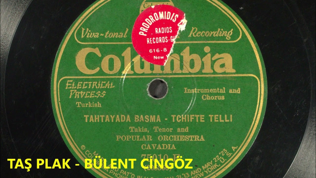 Takis , Popular Orchestra Cavadia - Tahtayada Basma Cam Titrer - 1926