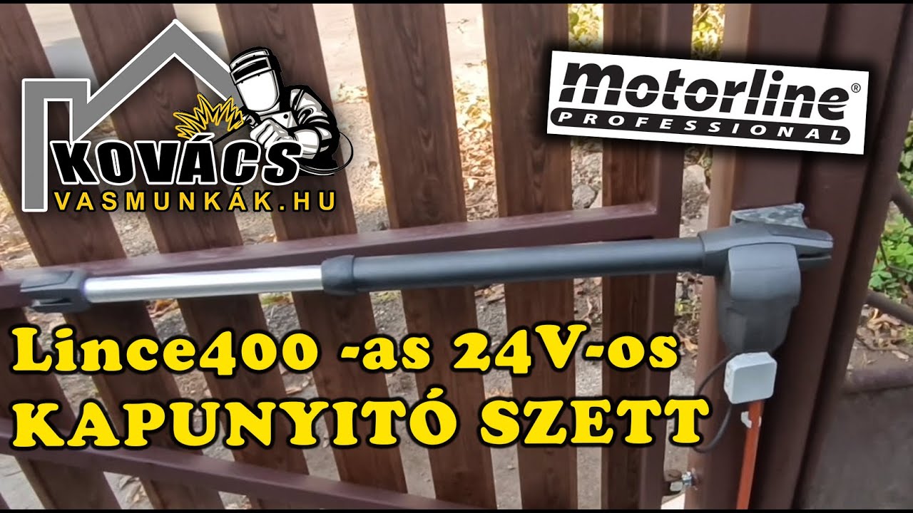K&eacute;tsz&aacute;rnyas kapunyit&oacute; szett  Lince 400  24 V os a Mororline  t&oacute;l
