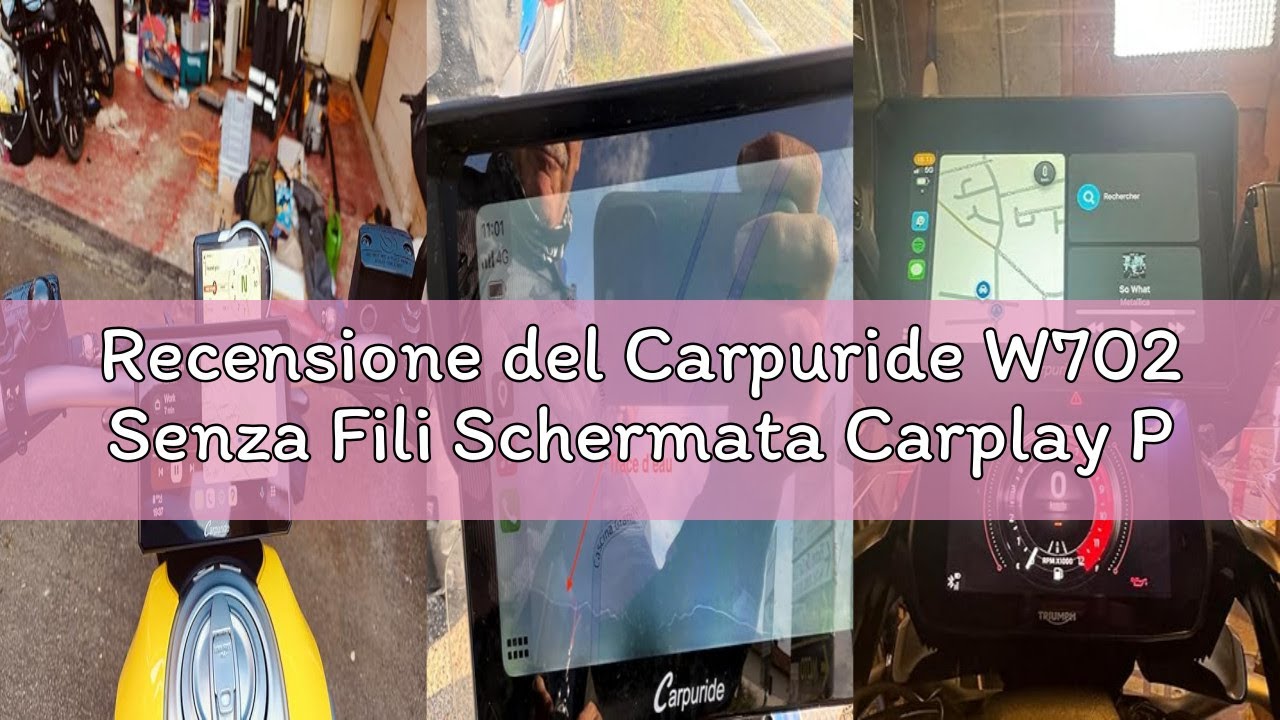 Recensione del Carpuride W702 Senza Fili Schermata Carplay Per Moto, Portatile CarPlay & Android Aut