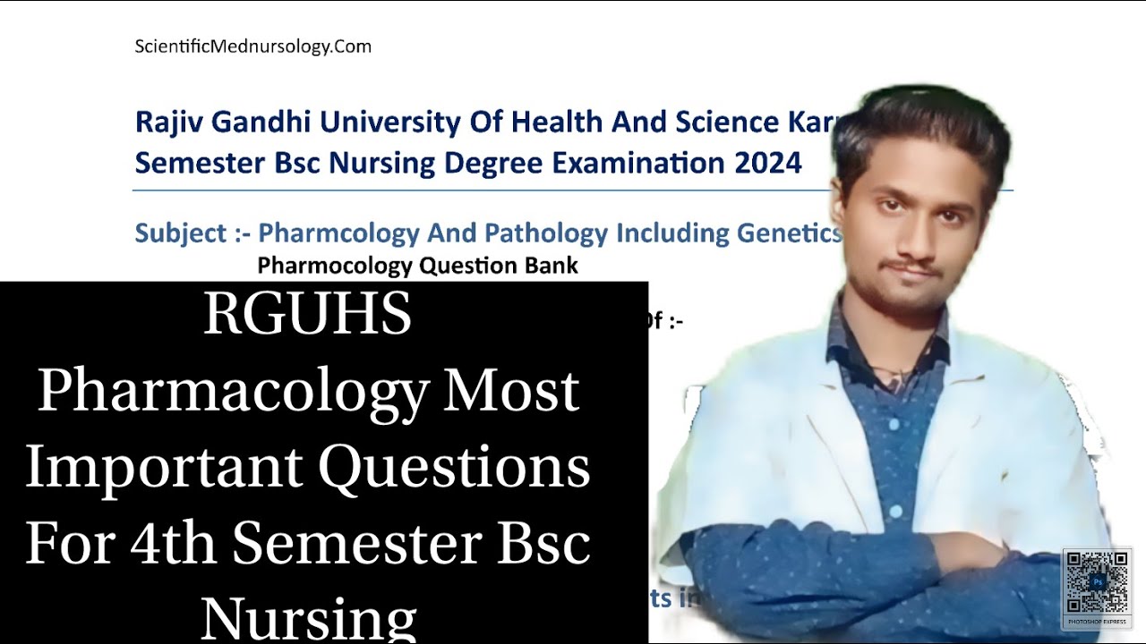RGUHS Pharmacology Most Important Questions For Bsc Nursing 4th Semester