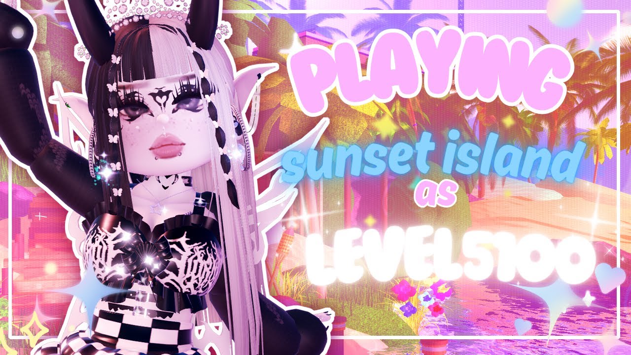 playing SUNSET ISLAND as a LEVEL 5100+ 🌴✨