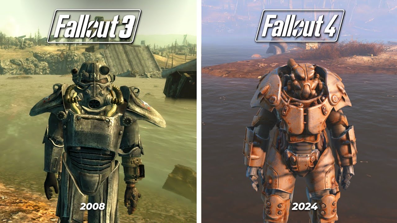 Fallout 3 vs Fallout 4 - Details and Physics Comparison