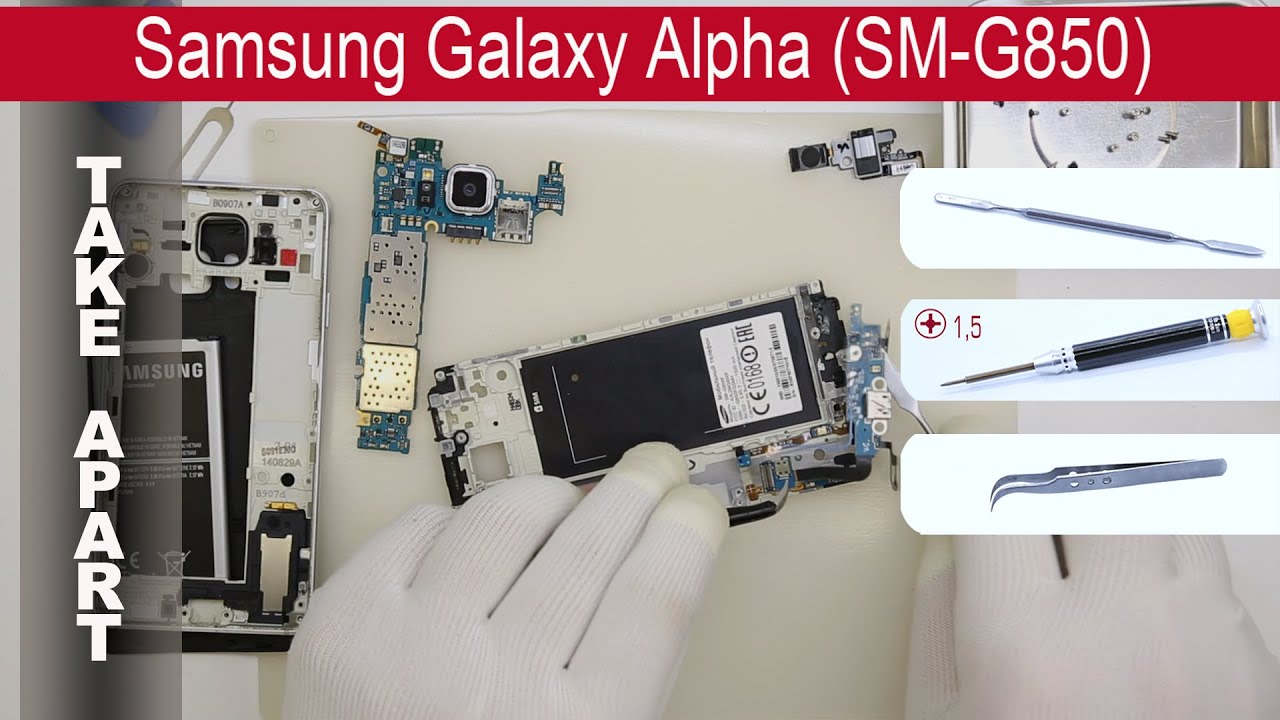 Как разобрать 📱 Samsung Galaxy Alpha (SM-G850F) Разборка и ремонт