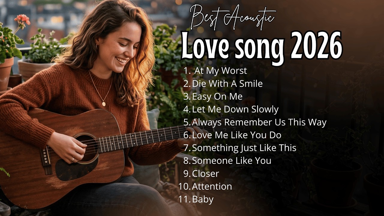 Soft Acoustic Love Songs 2026 🎧 Chill Guitar Playlist for Relaxing | girls like you acoustic version
