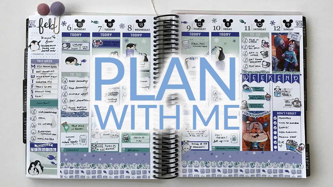 Plan With Me | Erin Condren Life Planner | Boulderbon // Playful Penguins