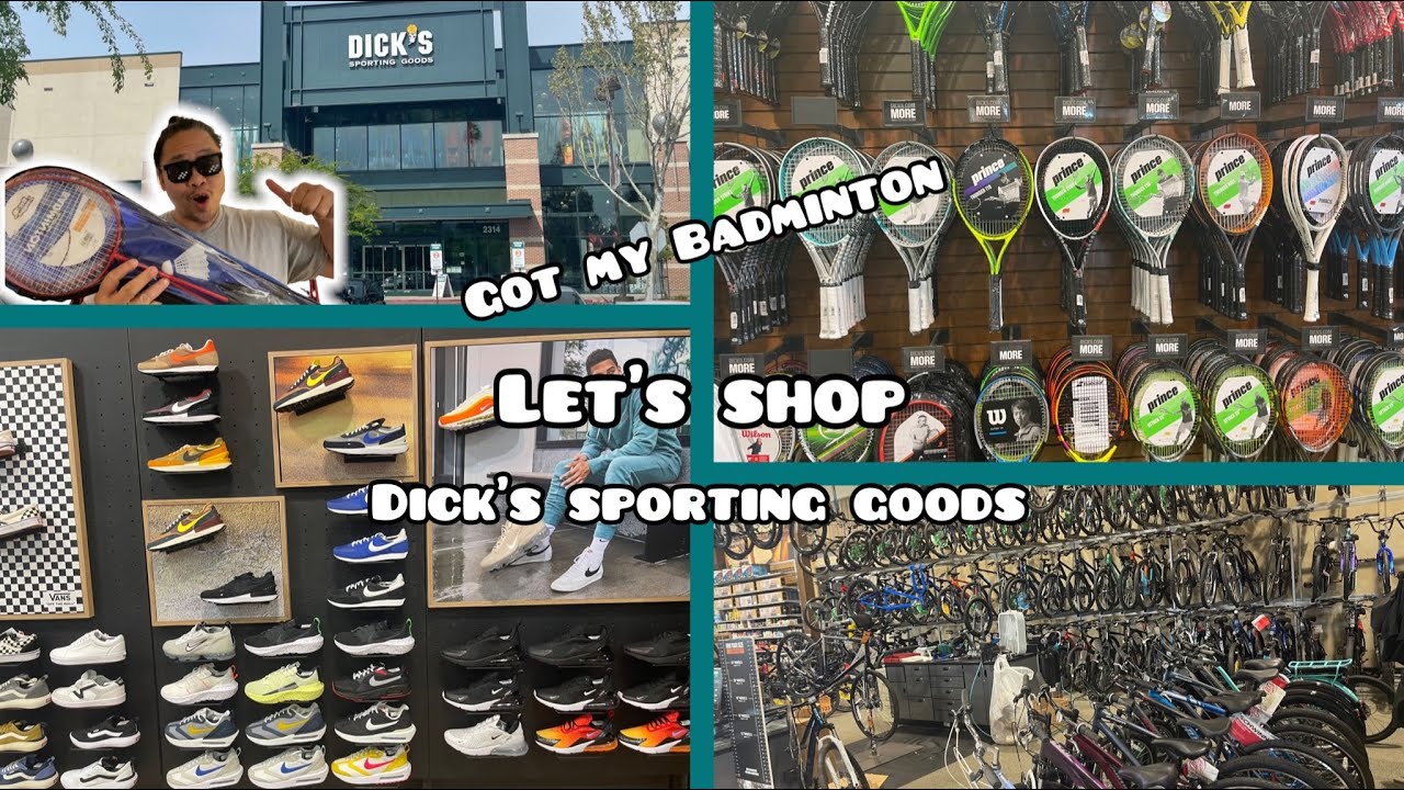 Dick’s Sporting Goods come shop with me |  I bought a badminton.