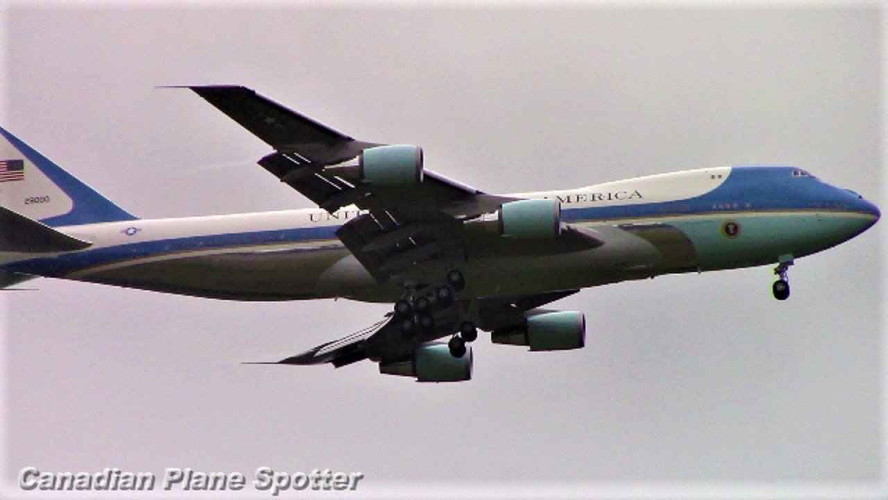 Air Force One (747-200) and Mexican Air Force One (787-8) Departing Ottawa Int'l Airport