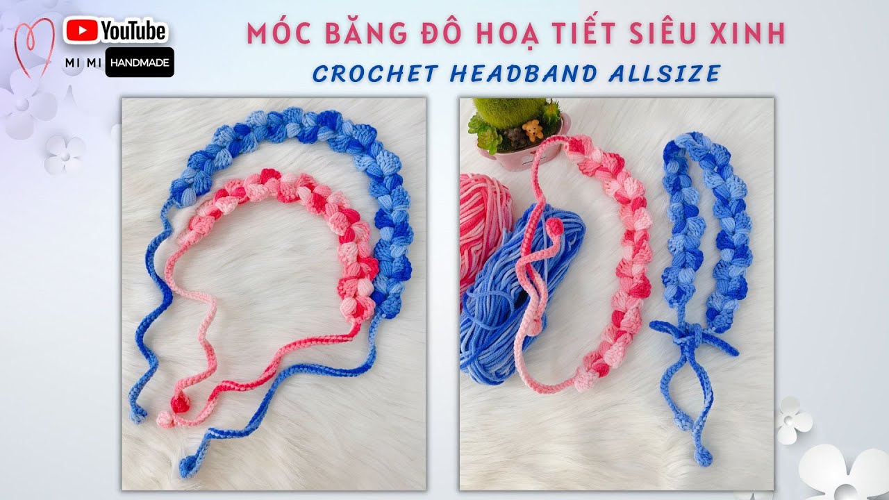 Crochet Headband Allsize | Móc Băng Đô Hoạ Tiết Ngày Hè Size Sơ Sinh Đến Người Lớn | Mimi Handmade
